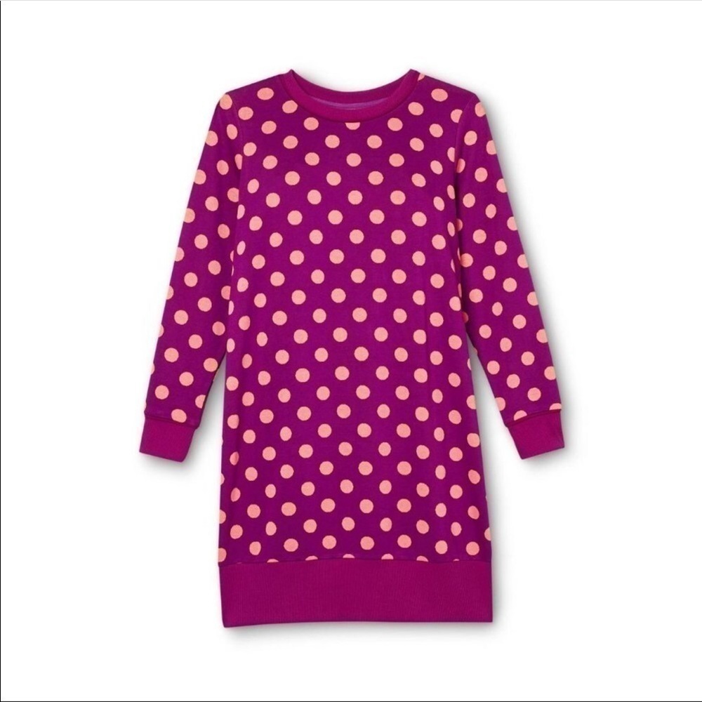 Victor Glemaud x Target Polka Dot Long Sleeve Tunic Dress Purple Large